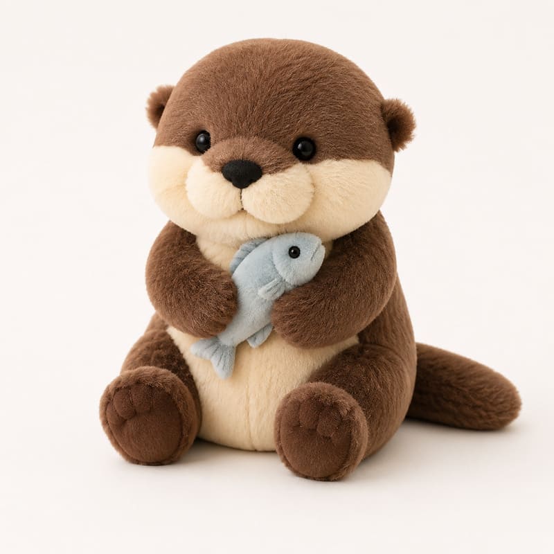Otter plush toy front view