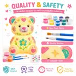 Paint your own bear lamp kit for kids – wholesale oem/odm craft gift set embroidered detail
