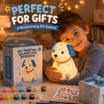 Paint your own dog lamp kit for kids – wholesale oem/odm craft gift set front side back view