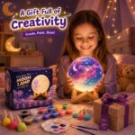 Paint your own galaxy moon lamp kit for kids – wholesale oem/odm craft gift set front side back view