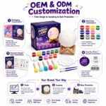Paint your own galaxy moon lamp kit for kids – wholesale oem/odm craft gift set design detail