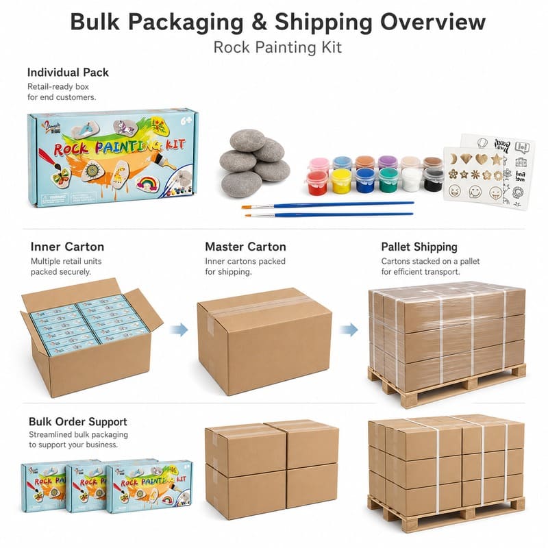Paint your own rocks kit for kids – wholesale oem/odm kids craft set size reference