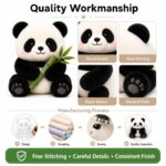 Panda plush toy embroidered detail