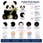 Panda plush toy size reference