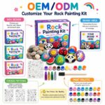 Panda rock painting kit for kids – wholesale oem/odm kids craft set size reference
