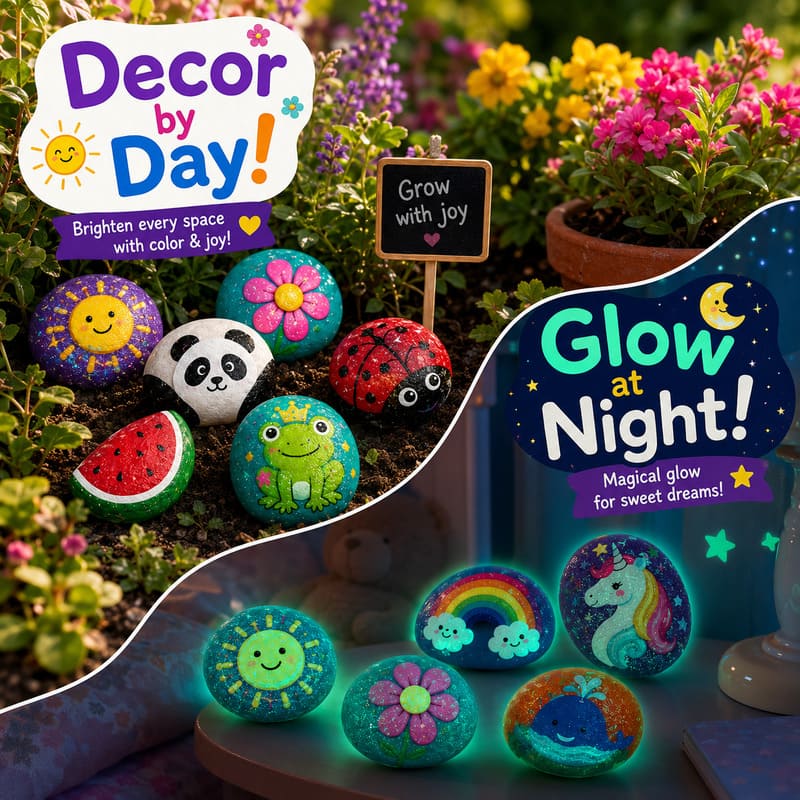 Panda rock painting kit for kids – wholesale oem/odm kids craft set embroidered detail