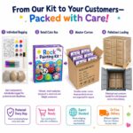 Panda rock painting kit for kids – wholesale oem/odm kids craft set design detail