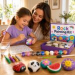 Panda rock painting kit for kids – wholesale oem/odm kids craft set stitching detail