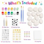 Pastel rock painting kit for kids – wholesale oem/odm kids craft set front side back view