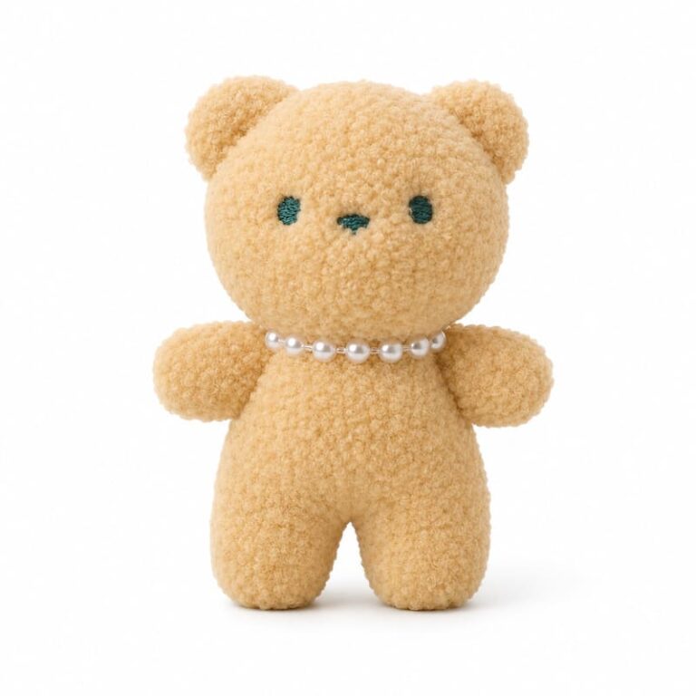 Pearl Necklace Teddy Bear Plush Toy for Custom Retail and OEM Plush Collections