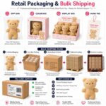 Pearl necklace teddy bear plush toy for custom retail and oem plush collections design detail