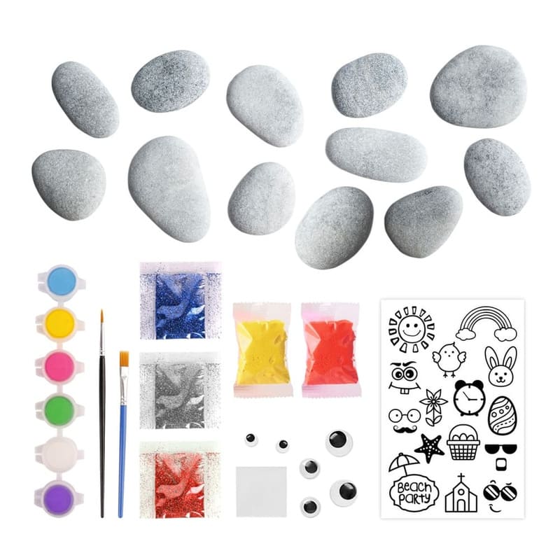 Pebble painting kit for kids – wholesale oem/odm kids craft set embroidered detail