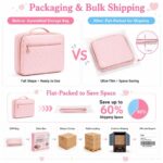 Pink quilted crochet kit for beginners design detail