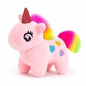 Pink Rainbow Unicorn Plush Toy for B2B wholesale and OEM plush projects