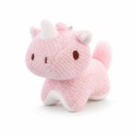 Pink rhino plush toy front view