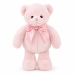 Pink teddy bear plush toy front view