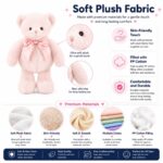 Pink teddy bear plush toy size reference