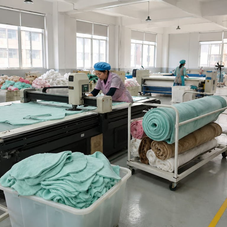 Cutting process for Custom Blue Whale Plush Toy