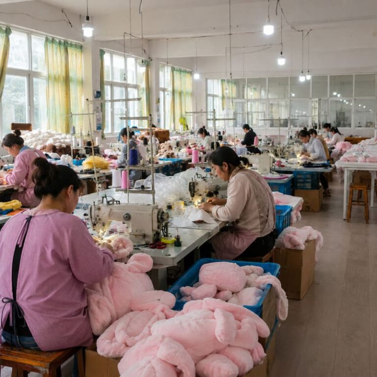 Sewing process for Custom Blue Whale Plush Toy