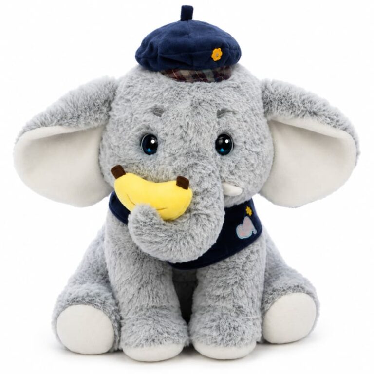 Police Officer Elephant Plush Toy for Custom Retail and OEM Plush Collections