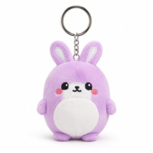 Purple Bunny Plush Keychain for B2B wholesale and OEM plush accessory projects