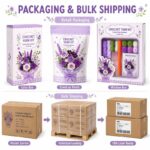Purple rose crochet bouquet kit for beginners design detail