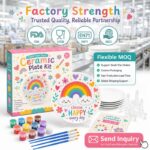 Rainbow ceramic plate painting kit design detail