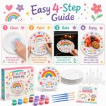 Rainbow ceramic plate painting kit size reference