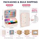 Rainbow crochet starter kit with storage case design detail