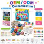 Rainbow rock painting kit for kids – wholesale oem/odm kids craft set size reference