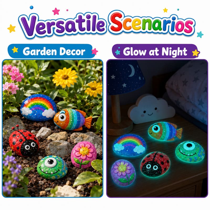 Rainbow rock painting kit for kids – wholesale oem/odm kids craft set embroidered detail