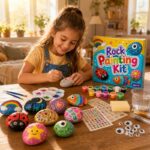 Rainbow rock painting kit for kids – wholesale oem/odm kids craft set stitching detail