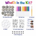 River rock painting kit for kids – wholesale oem/odm kids craft set front side back view
