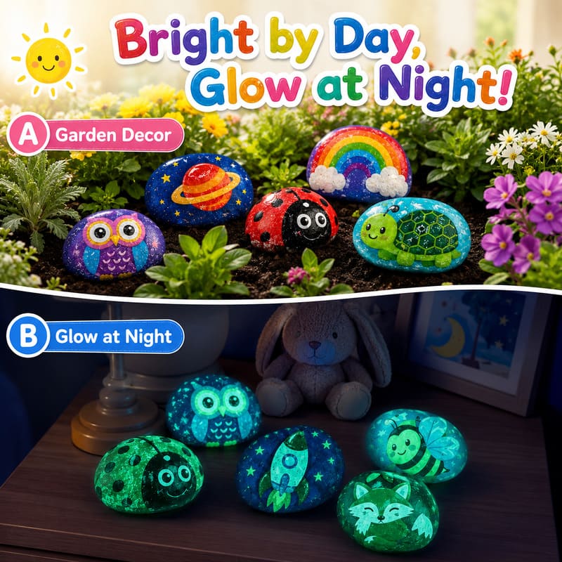 River rock painting kit for kids – wholesale oem/odm kids craft set embroidered detail