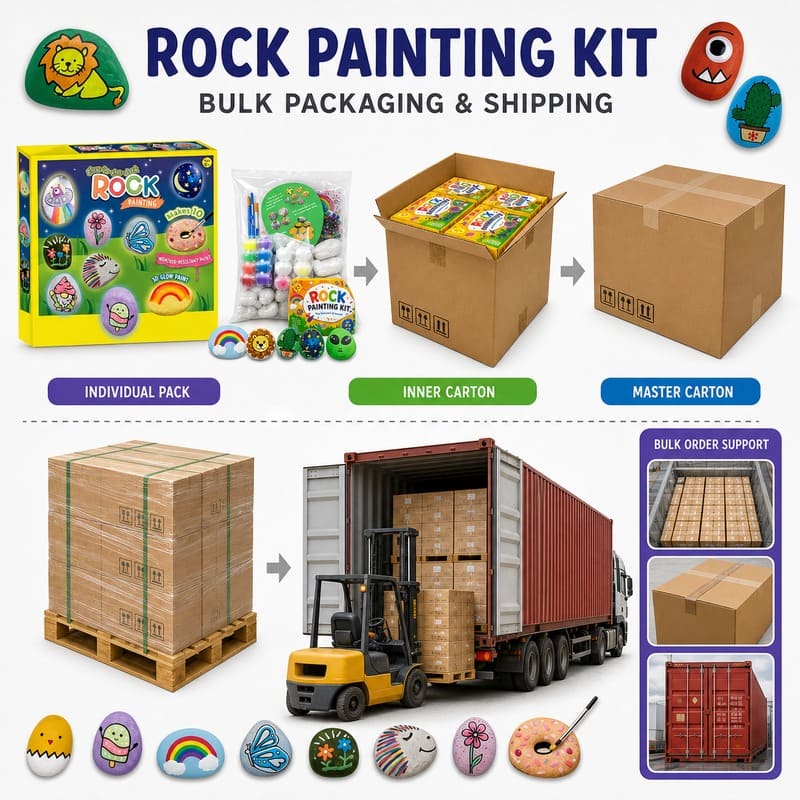 Rock art kit for kids – wholesale oem/odm kids craft set size reference