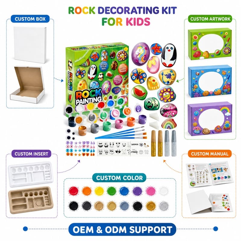 Rock decorating kit for kids – wholesale oem/odm kids craft set size reference