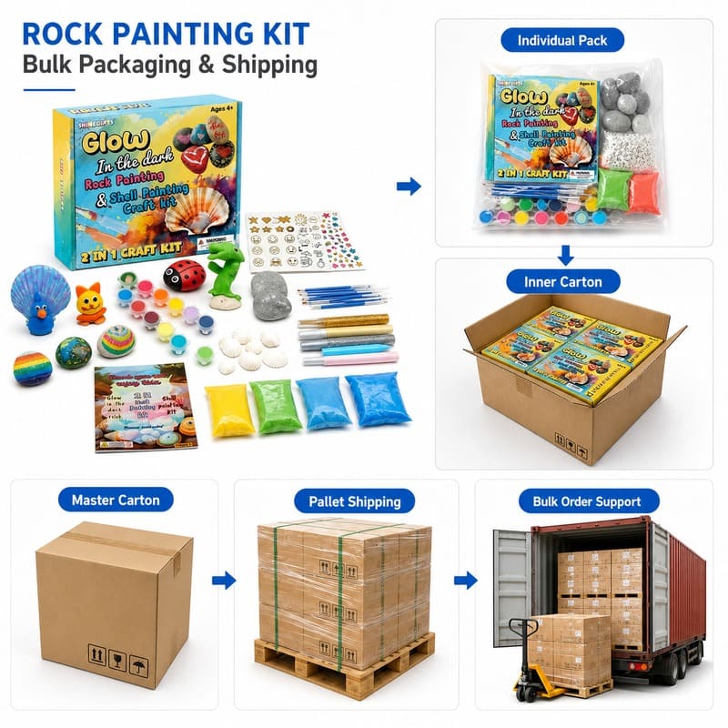 Rock painting craft kit for kids – wholesale oem/odm kids craft set size reference