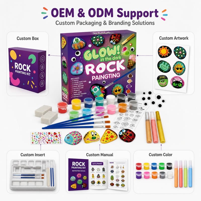Rock painting set for kids – wholesale oem/odm kids craft set size reference