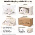 Sleeping seal plush pillow design detail
