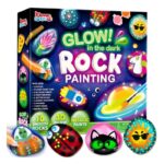 Space glow-in-the-dark rock painting kit for kids – wholesale oem/odm kids craft set stitching detail