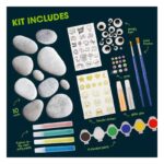 Space themed rock painting kit for kids – wholesale oem/odm kids craft set front side back view