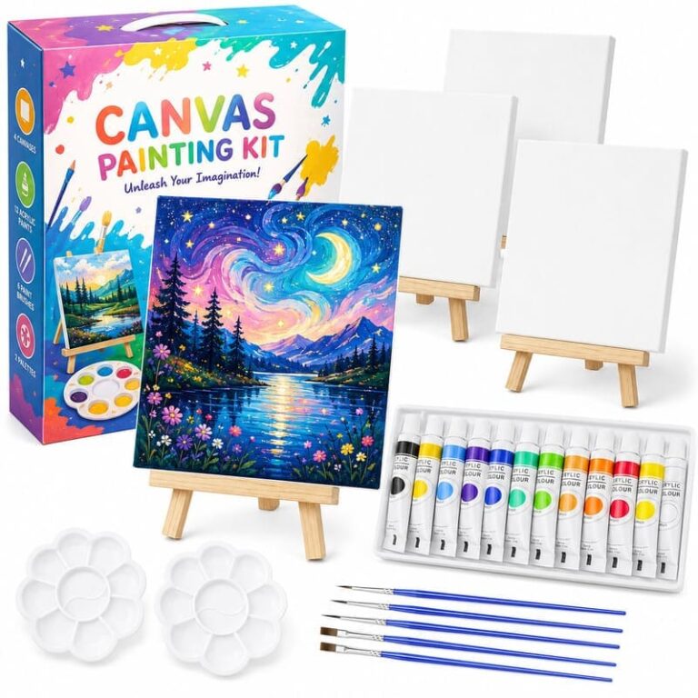 Starry Night Canvas Painting Kit with Easel for Wholesale OEM/ODM Art Programs