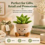 Succulent potted plant plush toy stitching detail