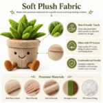 Succulent potted plant plush toy size reference