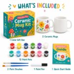 Sunflower mushroom mug painting kit front side back view