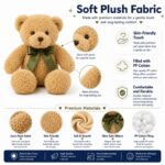 Teddy bear plush toy with scarf size reference