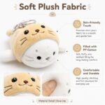 Tiger costume seal plush keychain size reference