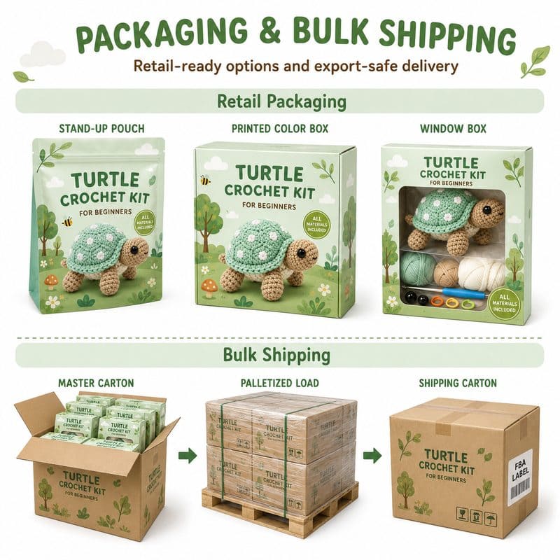 Turtle amigurumi crochet kit for beginners design detail