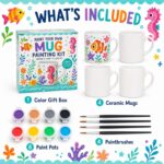 Under-the-sea mug painting kit front side back view