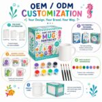 Under-the-sea mug painting kit embroidered detail